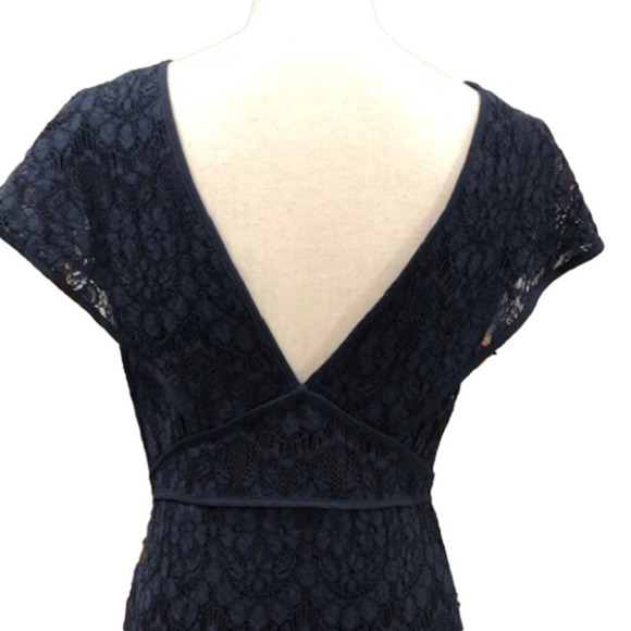 ANTHROPOLOGIE Foxiedox Clarinda Navy Lace Dress, Size Medium - Picture 9 of 16